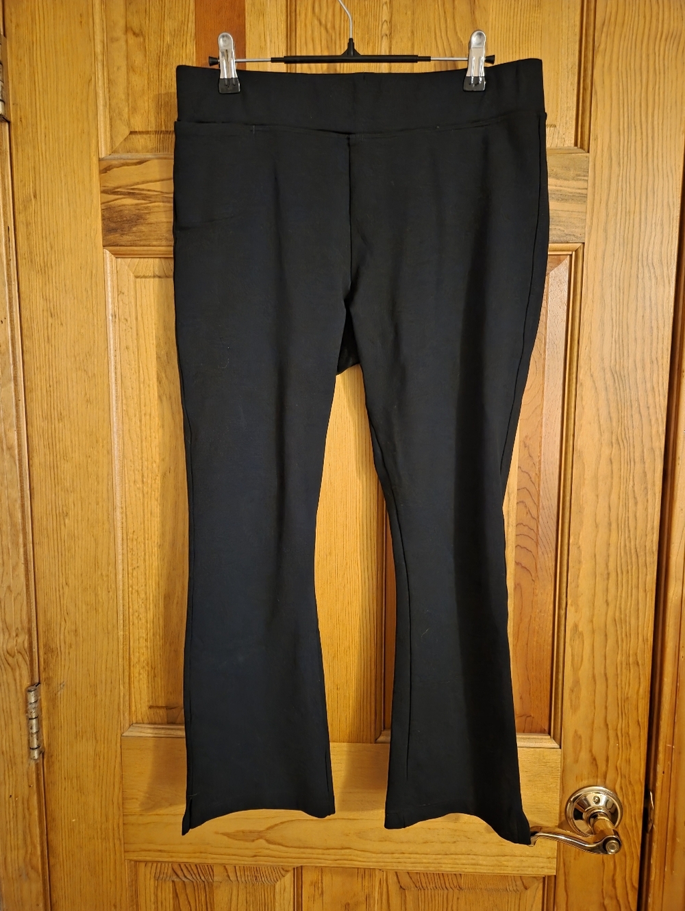 American Giant Black Cropped Pull On Pants